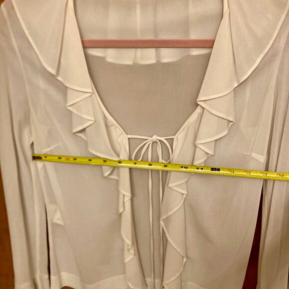 Vintage Dolce & Gabbana Cream Blouse Romantic Fairycore Italian Size 42, US 6 - Picture 11 of 14